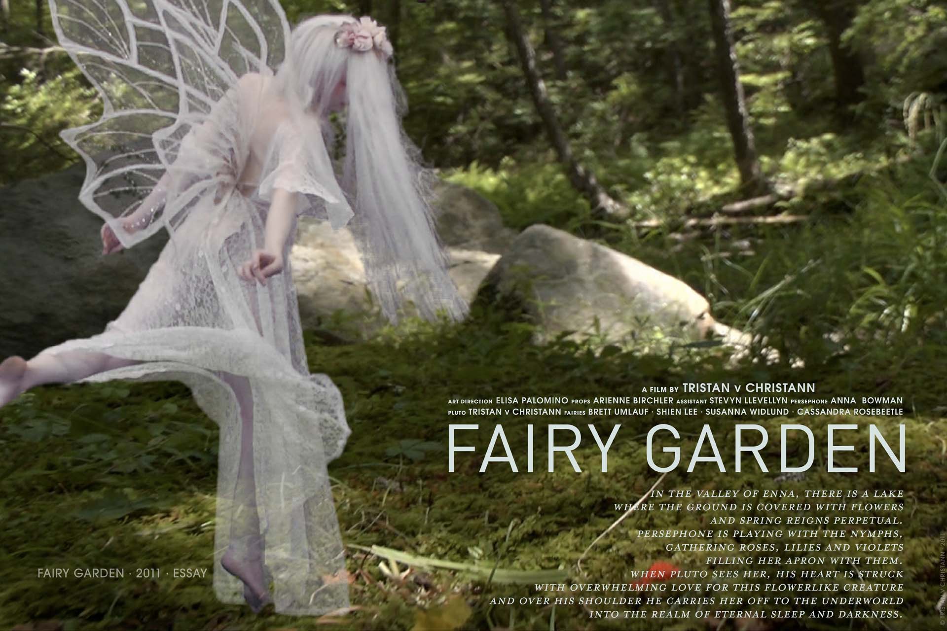 Tristan V Christann, Fairy Garden, essay, 2011, Elisa Palomino, Eternal Spring, Spring 11, Fairies, Persephone